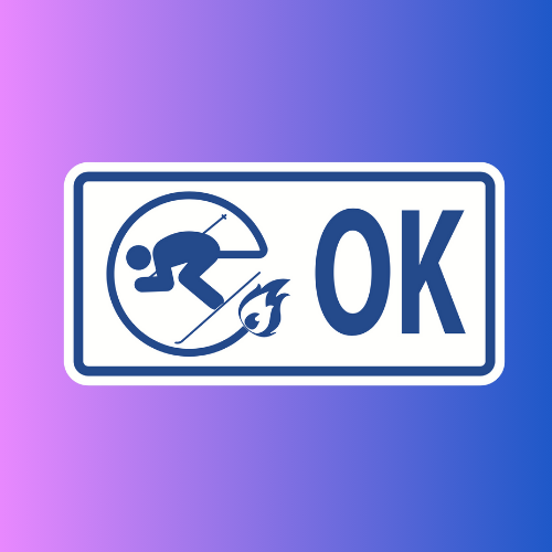 Ski Fast Burn Gas Sticker