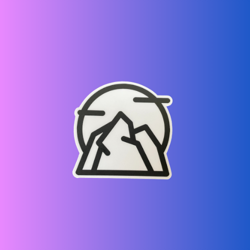 Rise & Alpine Sticker - Whistler White