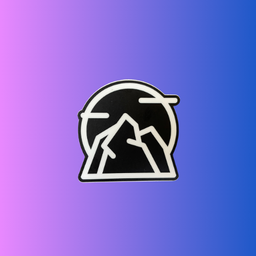 Rise & Alpine Sticker - Dark Side Black